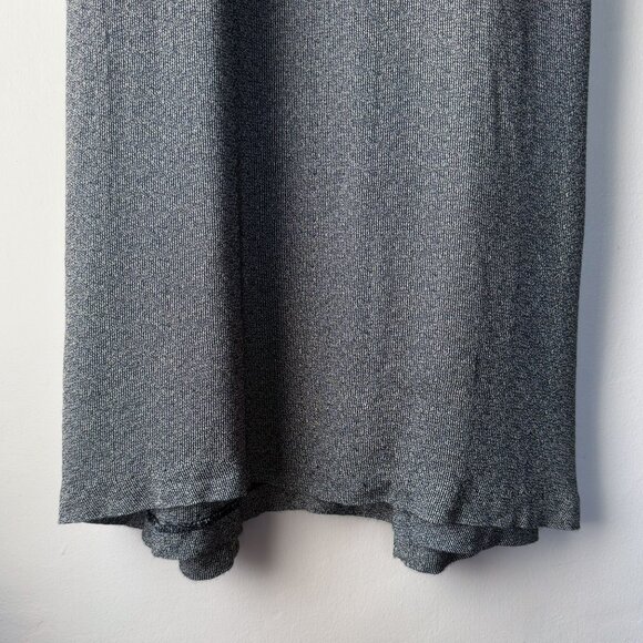 Vintage 90s Black White Daisy Floral Print Maxi Dress - Picture 4 of 13